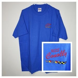 Vintage Military USS Connolly Hanes Beefy T Shirt